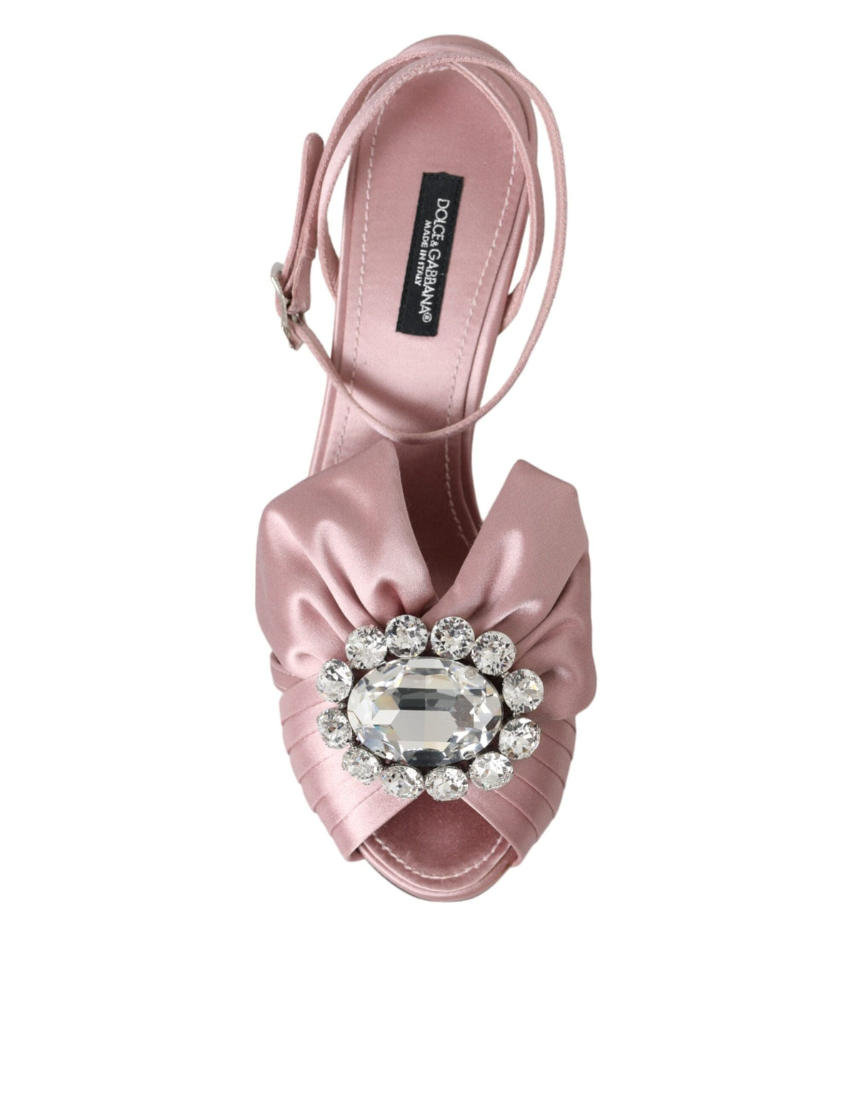 Dolce & Gabbana Pink Keira Crystal Heels Sandals Shoes