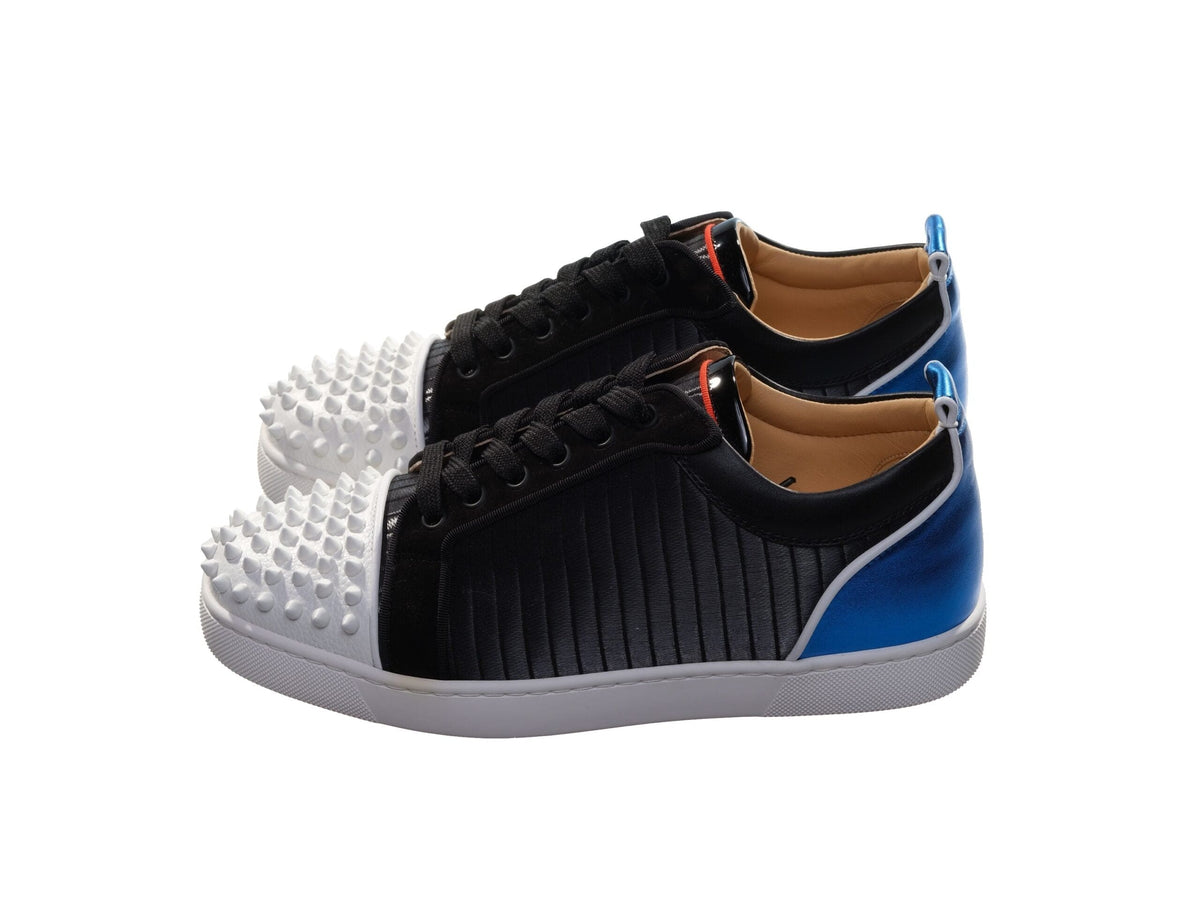 Baskets à lacets contrastées Louis Junior Spikes Orlato de Christian Louboutin