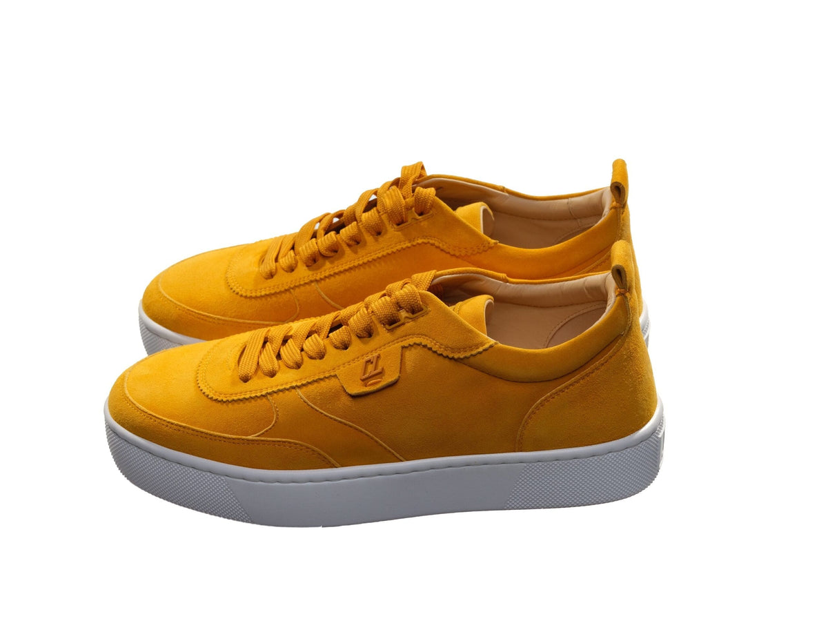 Zapatillas planas de ante amarillo con cordones Happyrui de Christian Louboutin