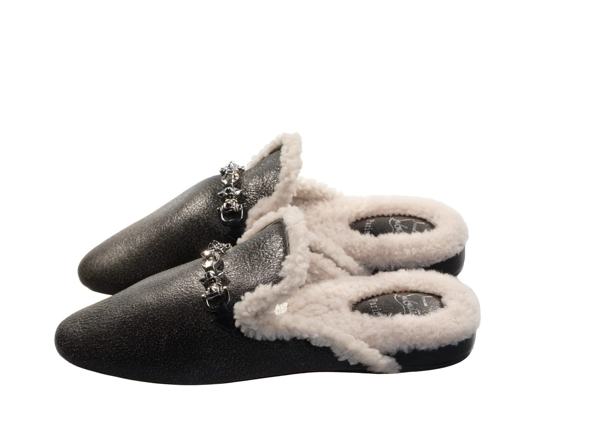 Mocassins plats en cuir nappa et peau de mouton Woolito Swing de Christian Louboutin