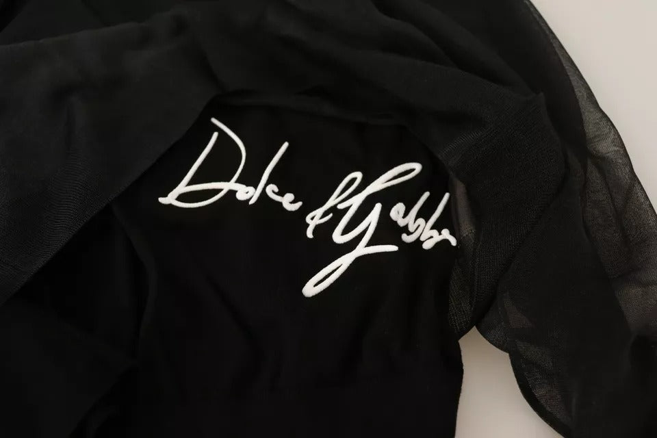 Dolce & Gabbana Black Logo Crewneck Long Sleeve Pullover Sweater