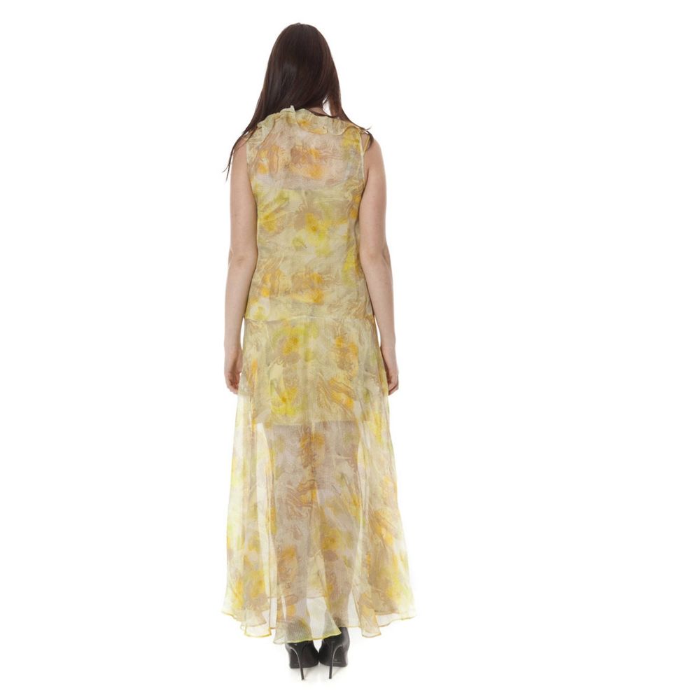 Robe en polyester jaune John Galliano