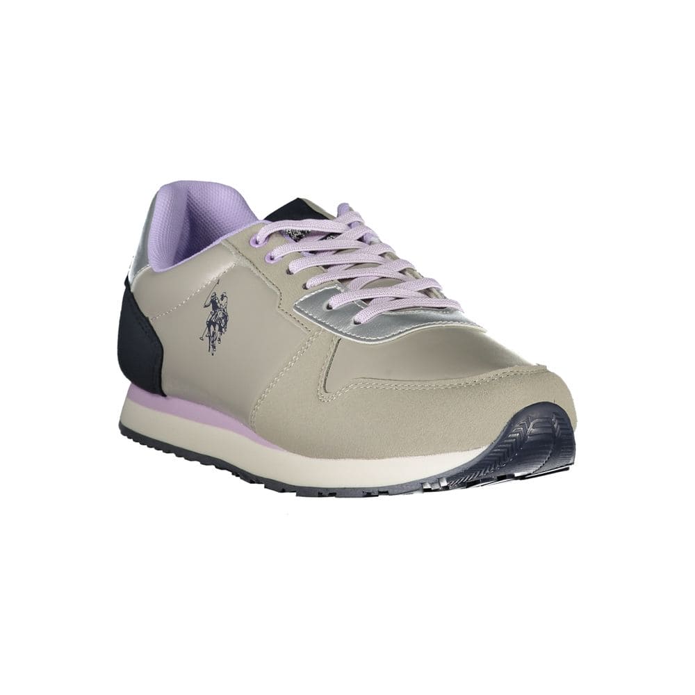 US POLO ASSN. Zapatillas deportivas de poliéster color plata