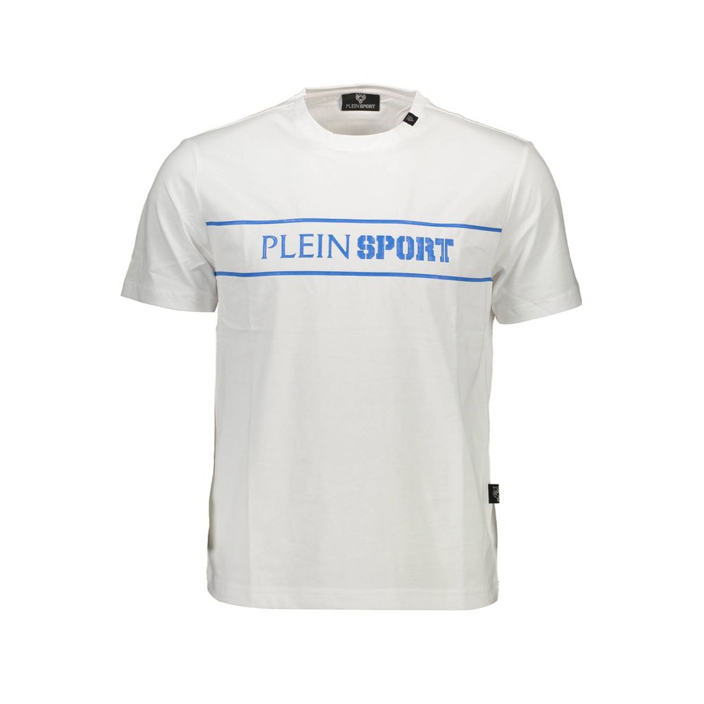 Camiseta de algodón blanca con detalles exclusivos de Plein Sport Elevated