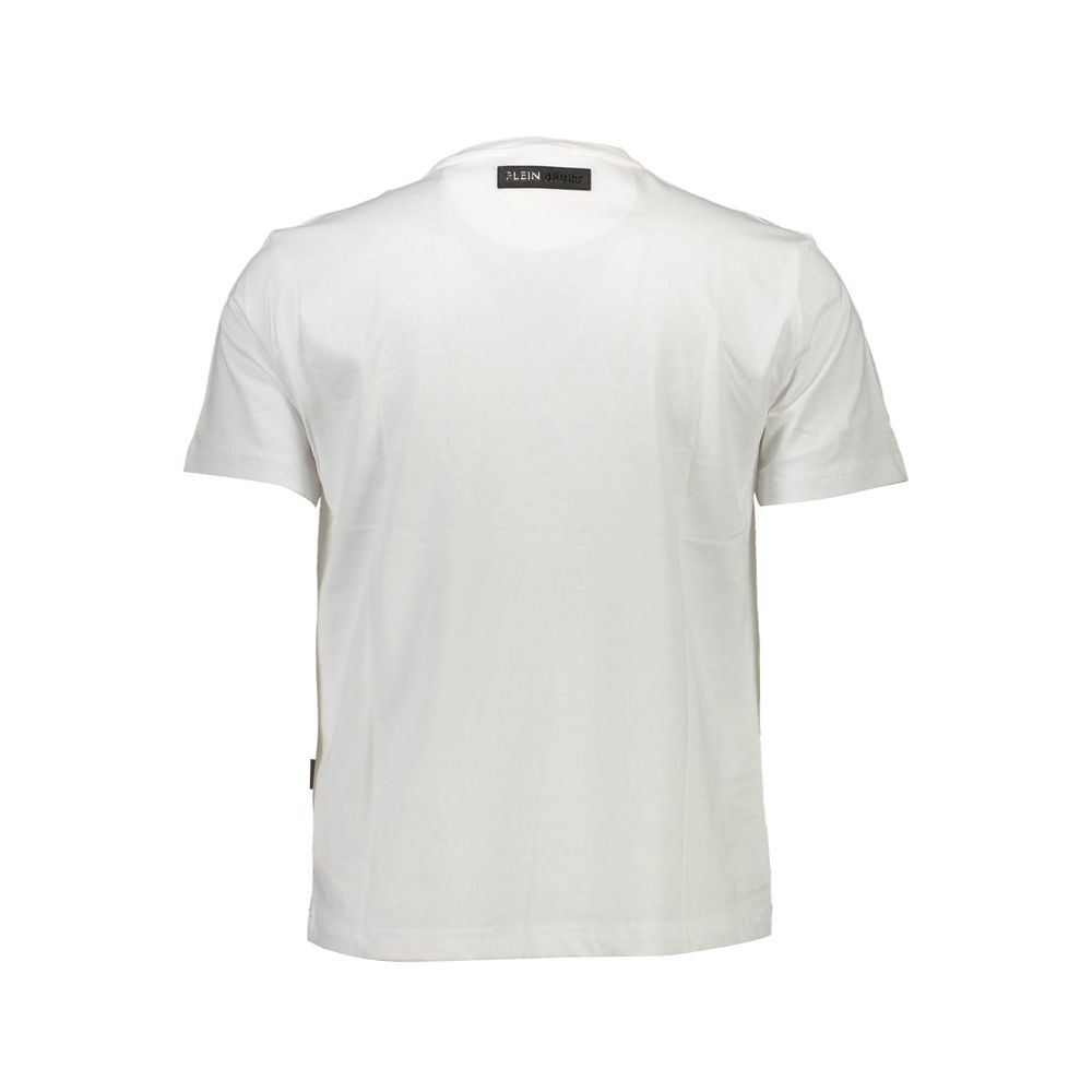 T-shirt en coton blanc Plein Sport Elevated avec détails emblématiques