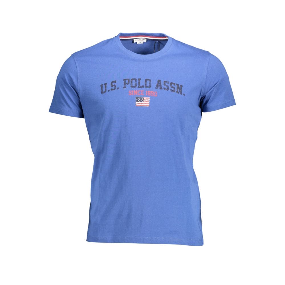 T-shirt ras du cou en coton bleu classique US POLO ASSN.