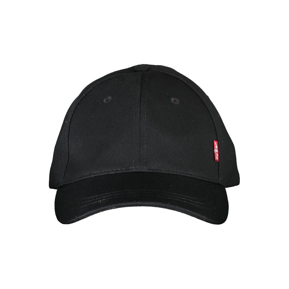 Casquette en coton noir Levi's Sleek avec visière à logo