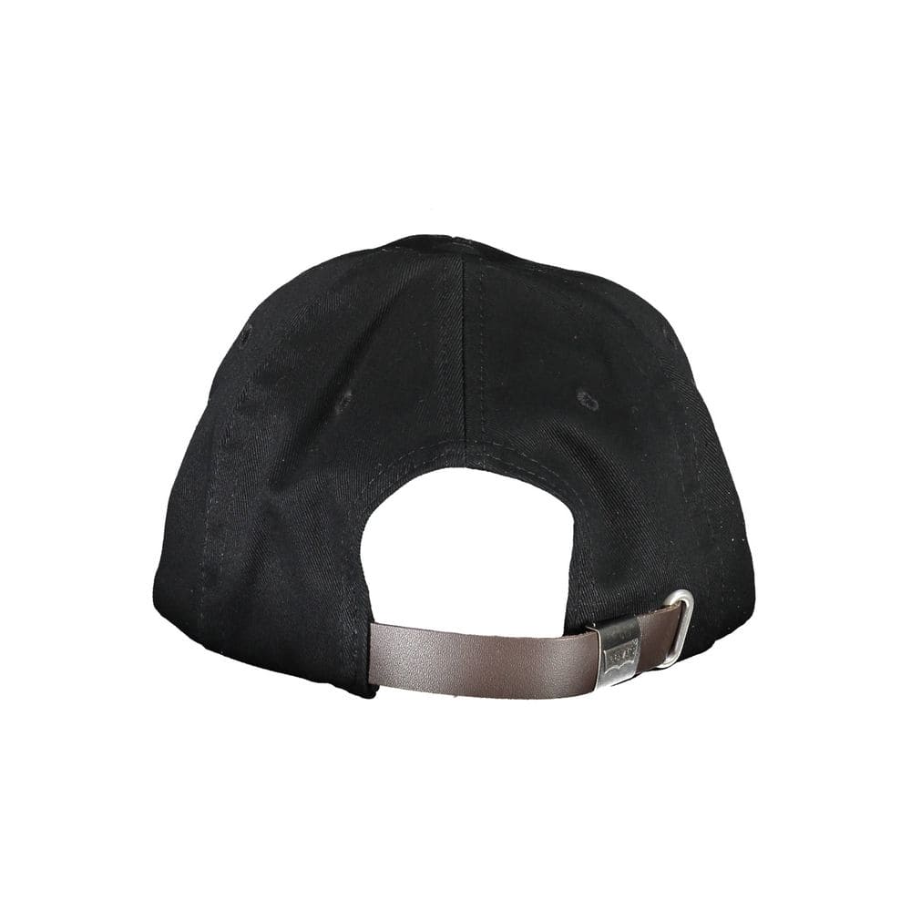 Casquette en coton noir Levi's Sleek avec visière à logo