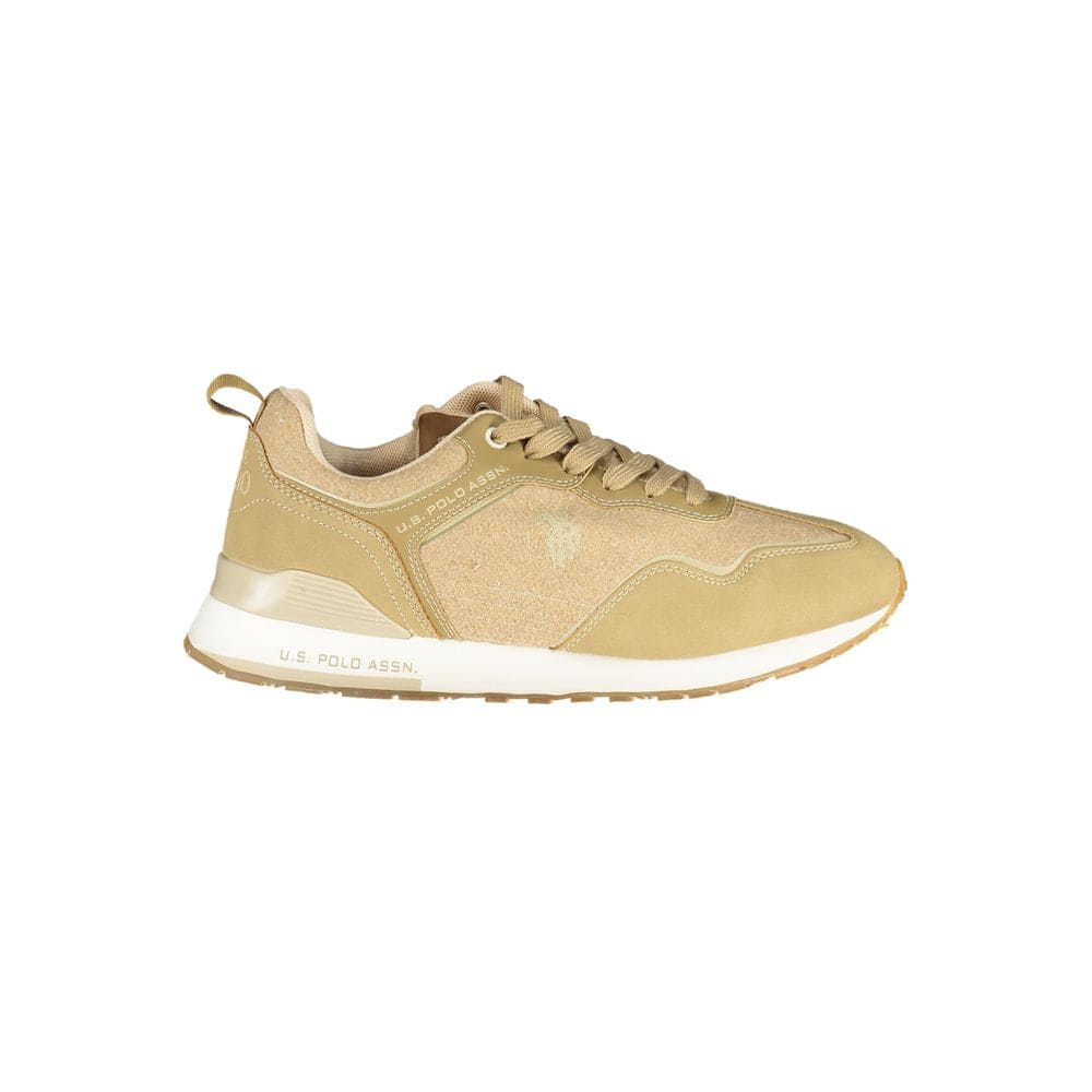 US POLO ASSN. Zapatillas deportivas con cordones en contraste en color beige