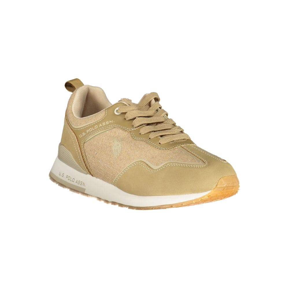 US POLO ASSN. Zapatillas deportivas con cordones en contraste en color beige