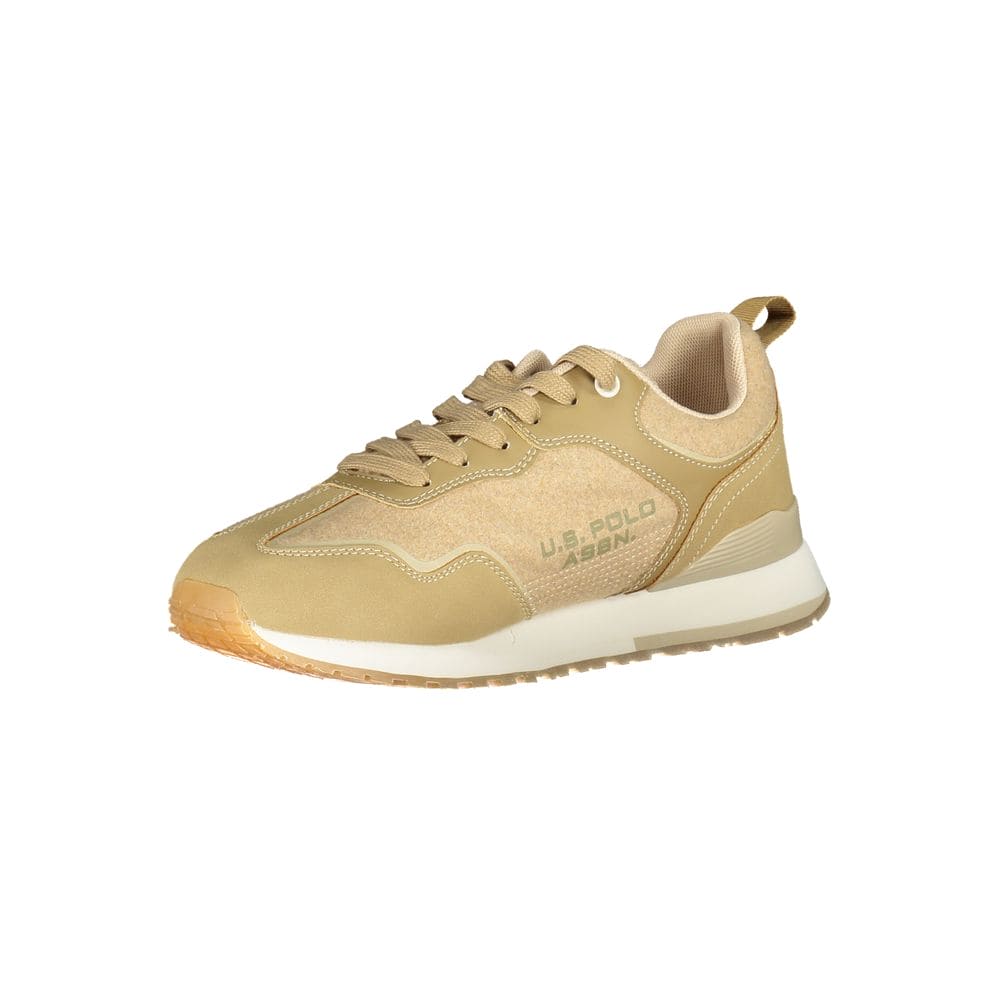 US POLO ASSN. Zapatillas deportivas con cordones en contraste en color beige