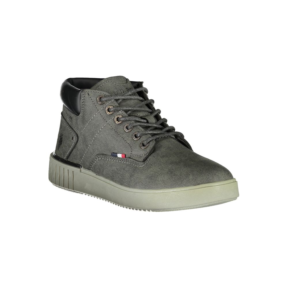 US POLO ASSN. Elegantes botas grises con cordones y detalles en contraste