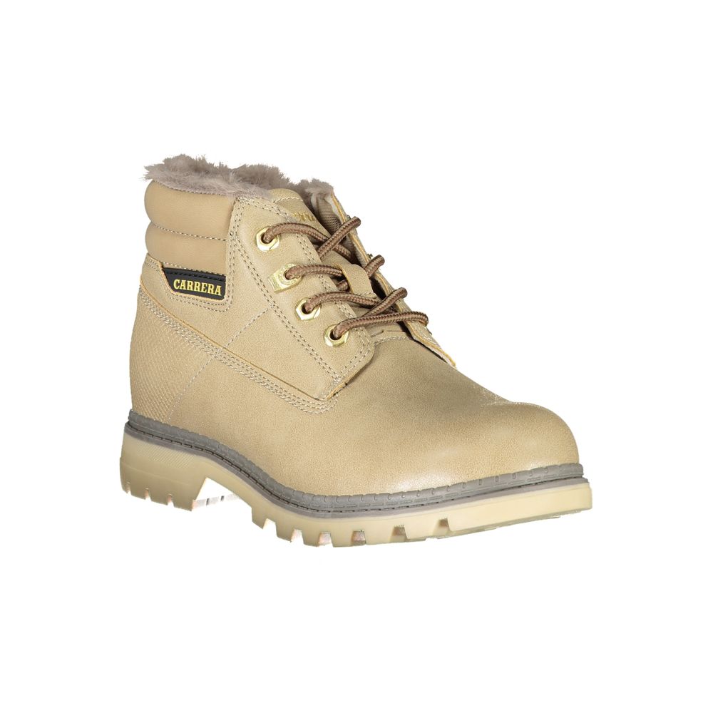 Botas con cordones Carrera en color beige y detalles en contraste