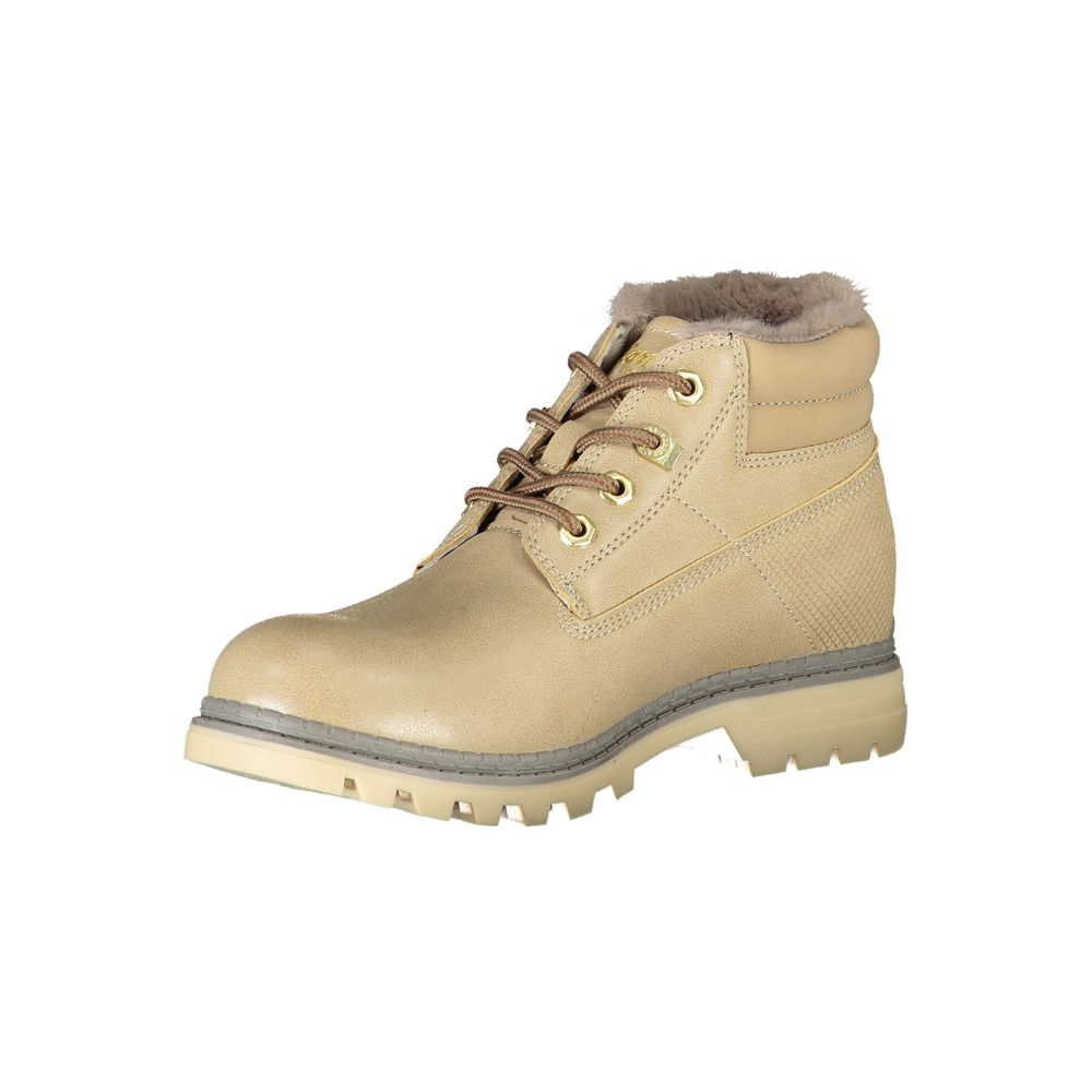 Botas con cordones Carrera en color beige y detalles en contraste