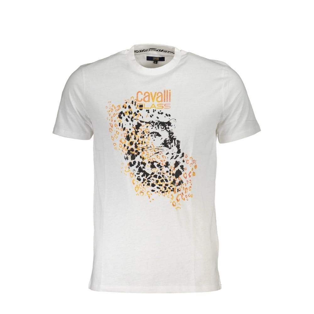 T-shirt en coton blanc de classe Cavalli