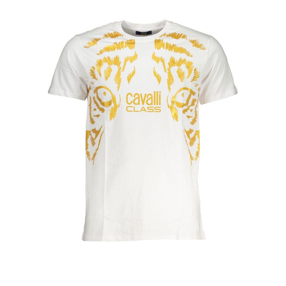 Camiseta de algodón blanca de la clase Cavalli