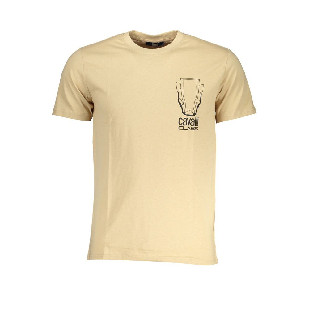 T-shirt en coton beige Cavalli Class