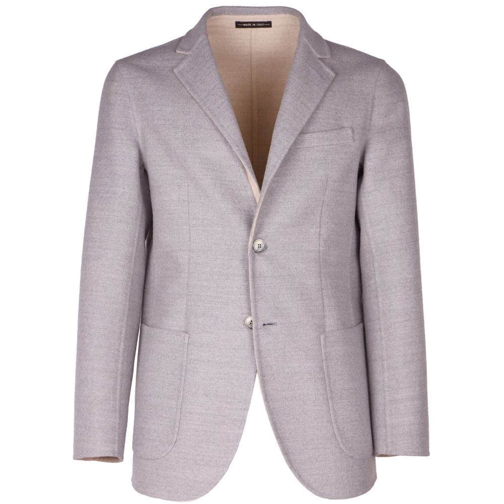 Blazer de lana virgen gris fabricado en Italia