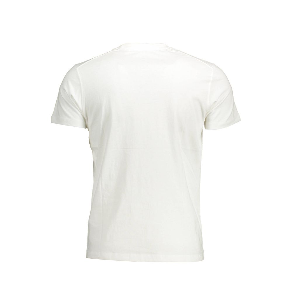 US POLO ASSN. Camiseta de cuello redondo de algodón blanco impecable con logotipo