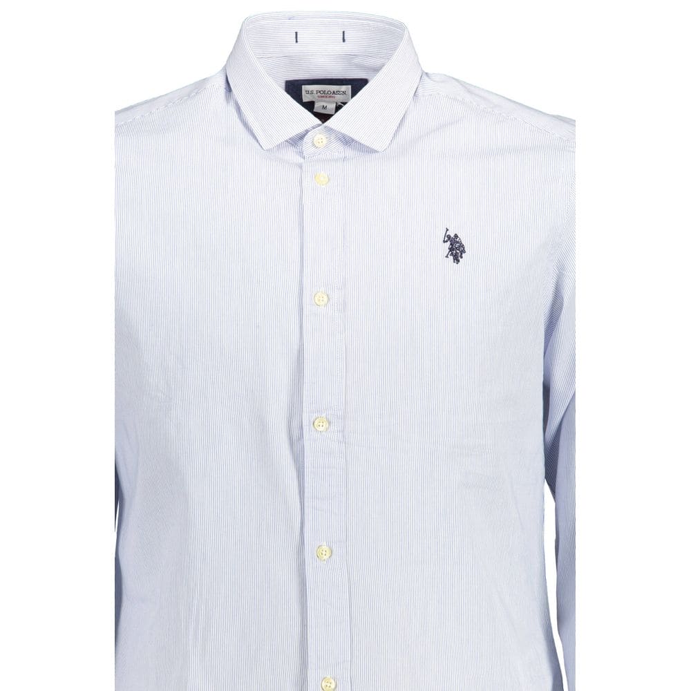 Camisa bordada de cuello francés y corte entallado de US POLO ASSN