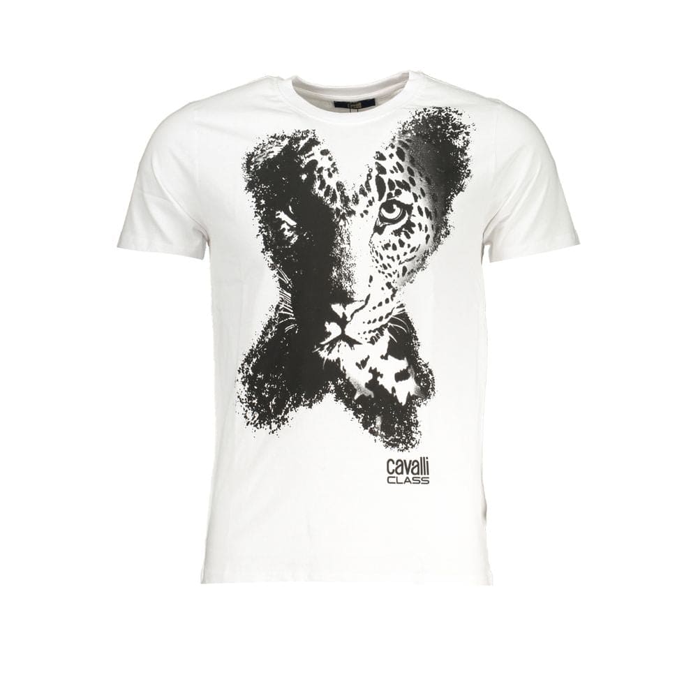 T-shirt en coton blanc Cavalli Class