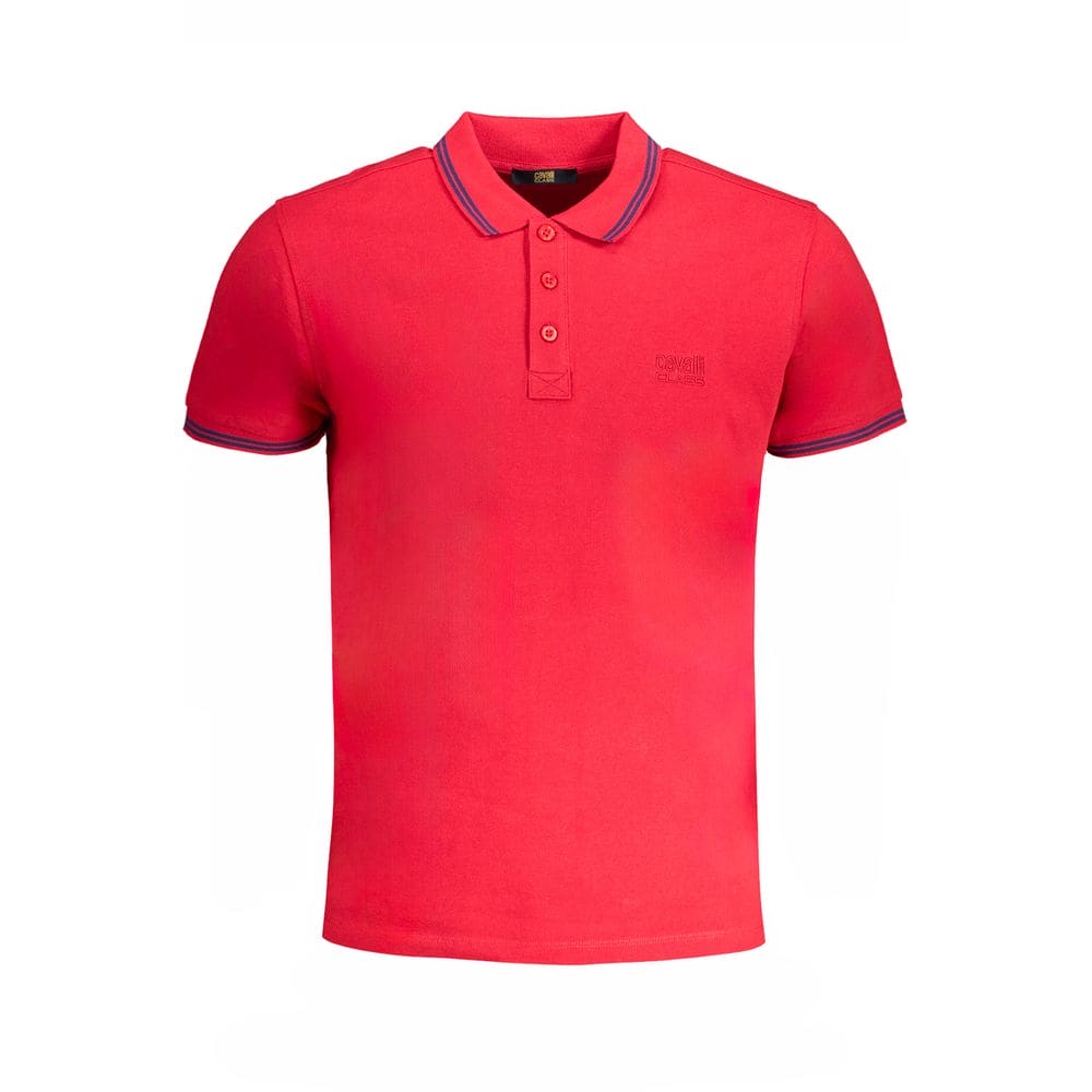 Polo de algodón rojo Cavalli Class