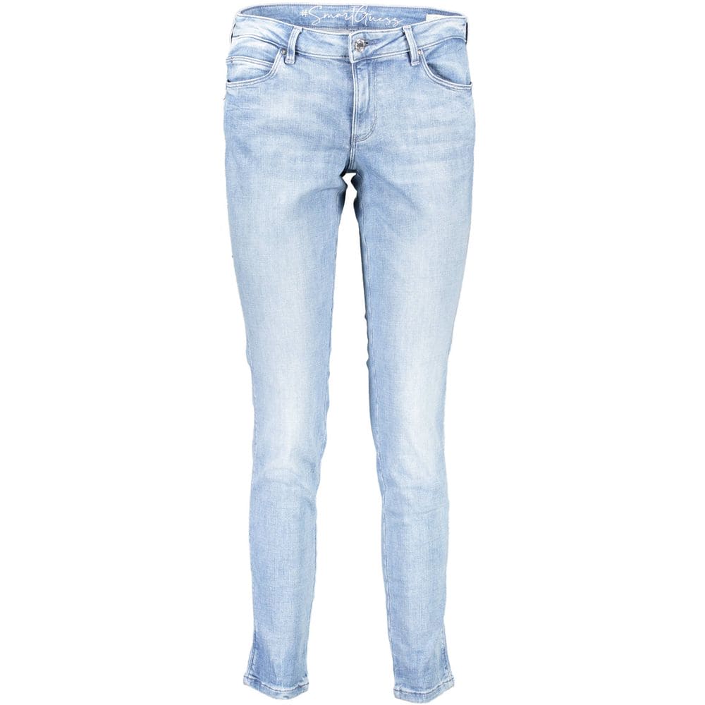 Vaqueros pitillo de tiro medio de color azul claro Guess Jeans Chic