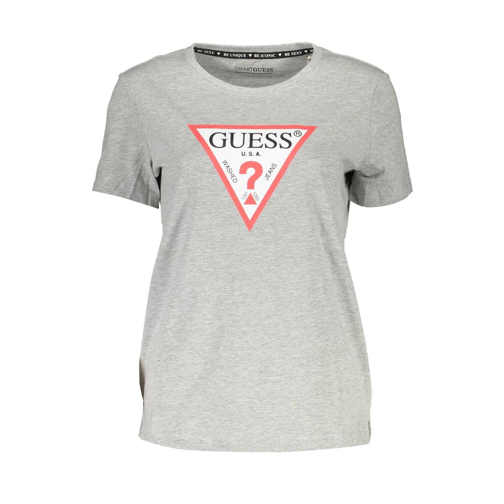 T-shirt en coton biologique gris Guess Jeans Elite pour elle