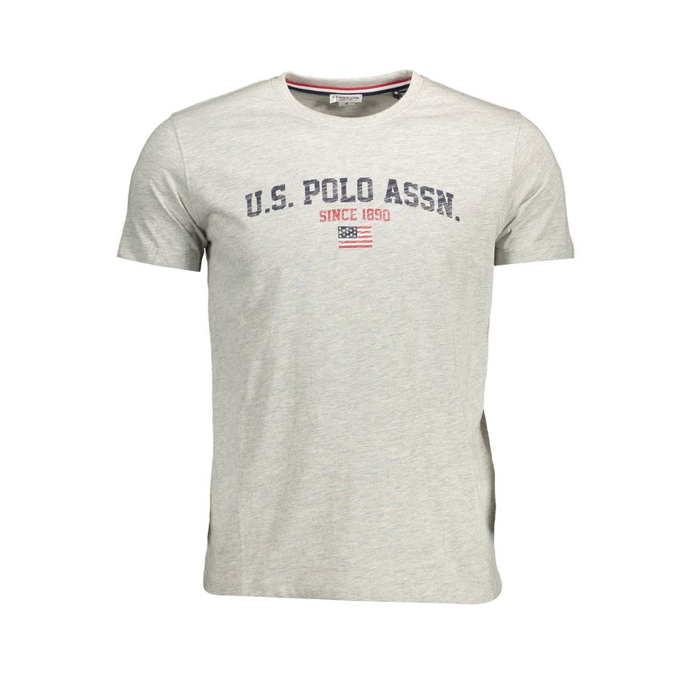 T-shirt ras du cou en coton gris élégant US POLO ASSN.