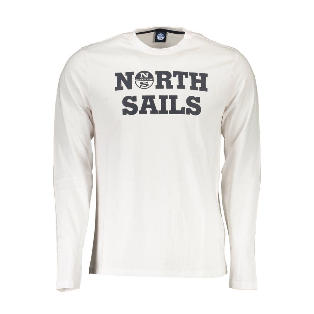 Camiseta blanca de algodón elegante con estampado elegante de North Sails