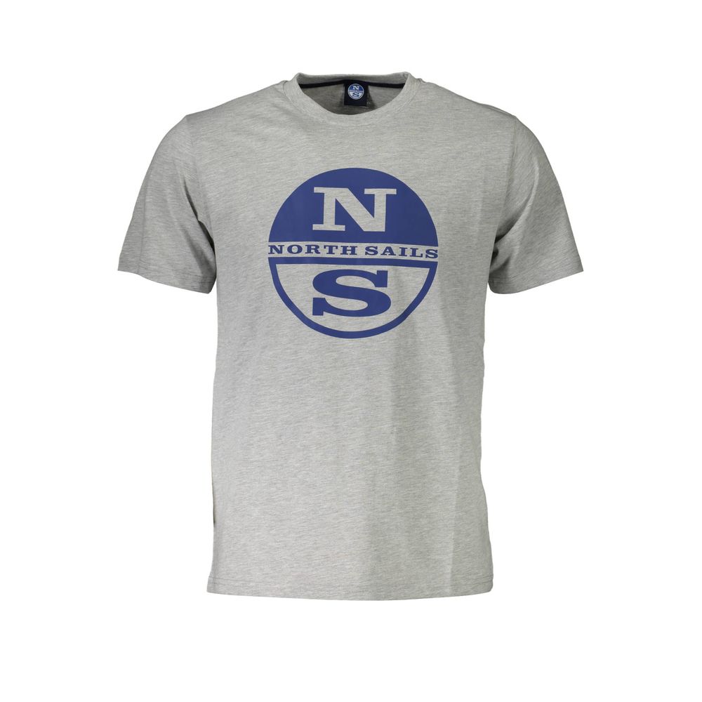 T-shirt en coton gris élégant de North Sails avec imprimé emblématique