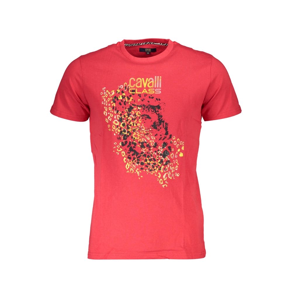 Camiseta de algodón roja de la clase Cavalli