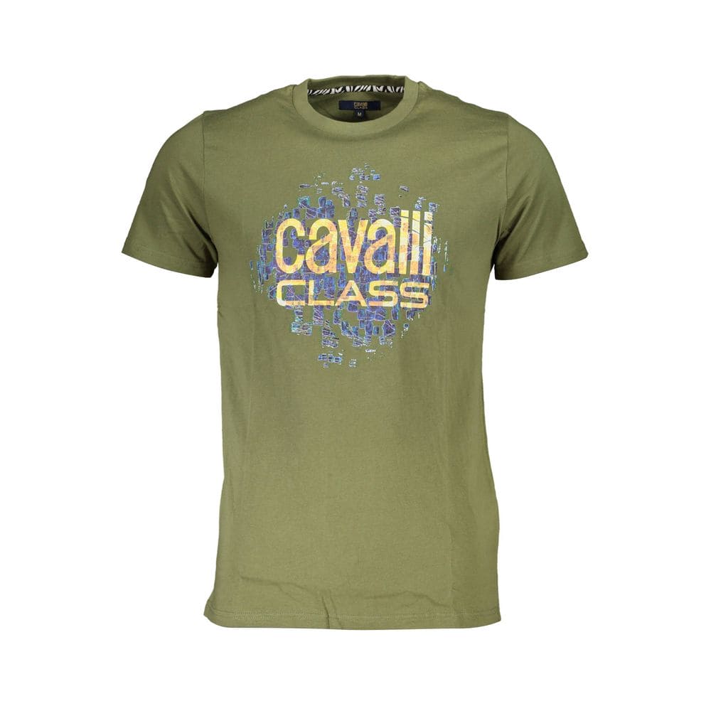 T-shirt en coton vert Cavalli Class