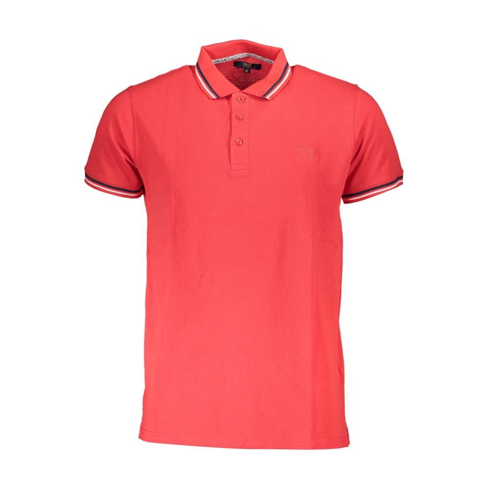 Polo de algodón rojo Cavalli Class