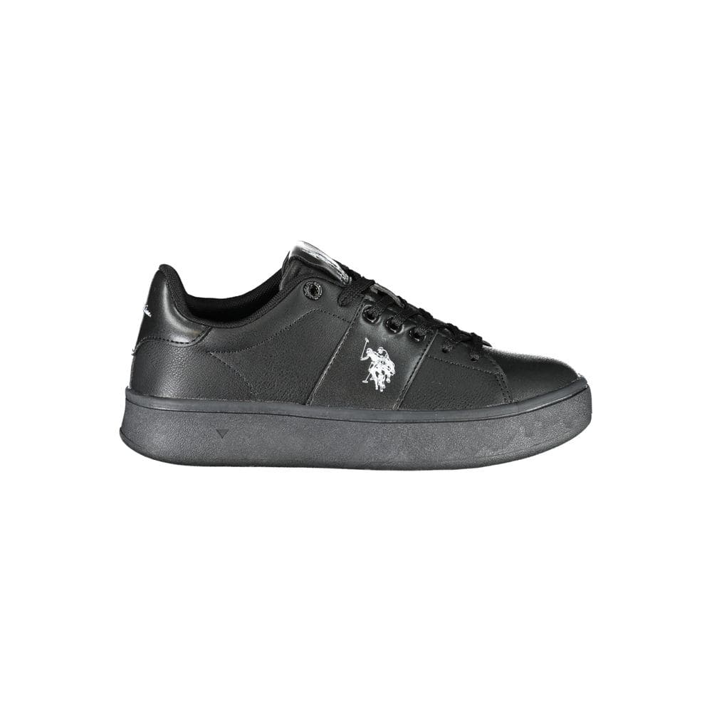 US POLO ASSN. Zapatillas deportivas elegantes negras con cordones y detalles en contraste