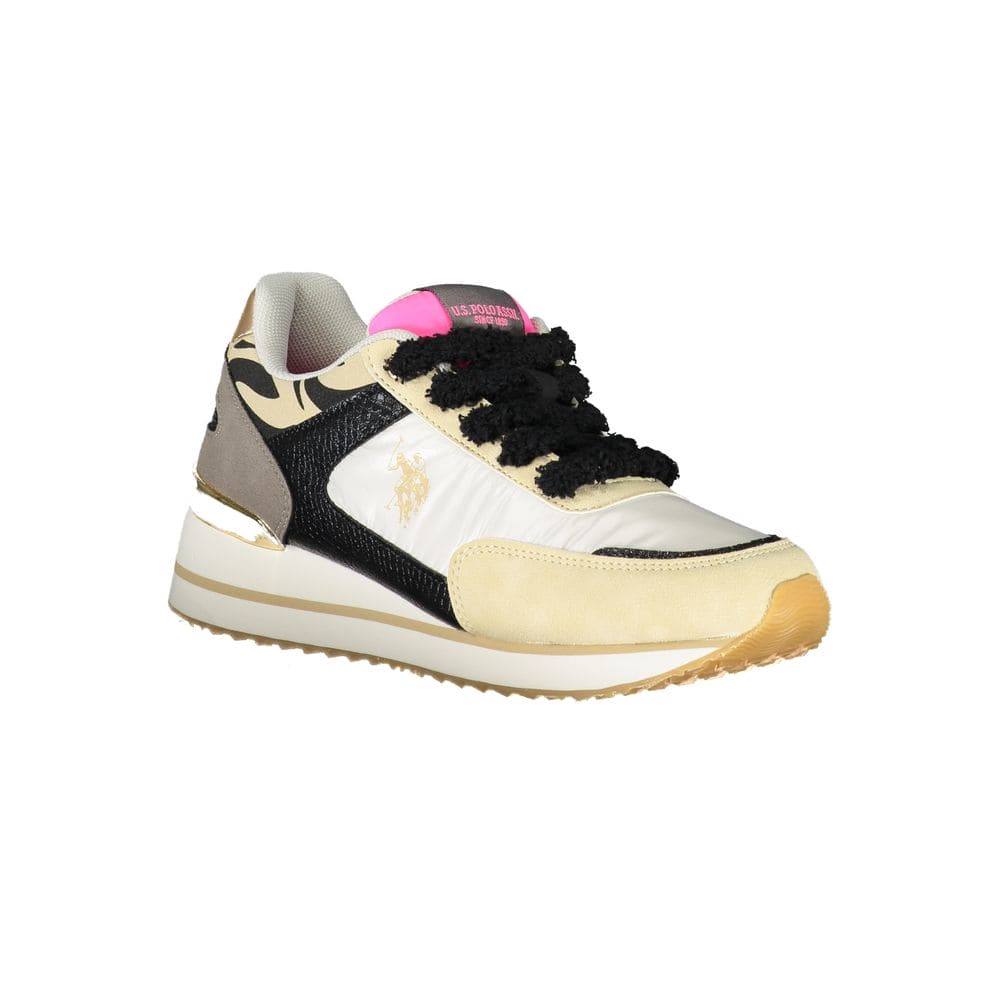 US POLO ASSN. Zapatillas elegantes con cordones en color beige y detalles en contraste