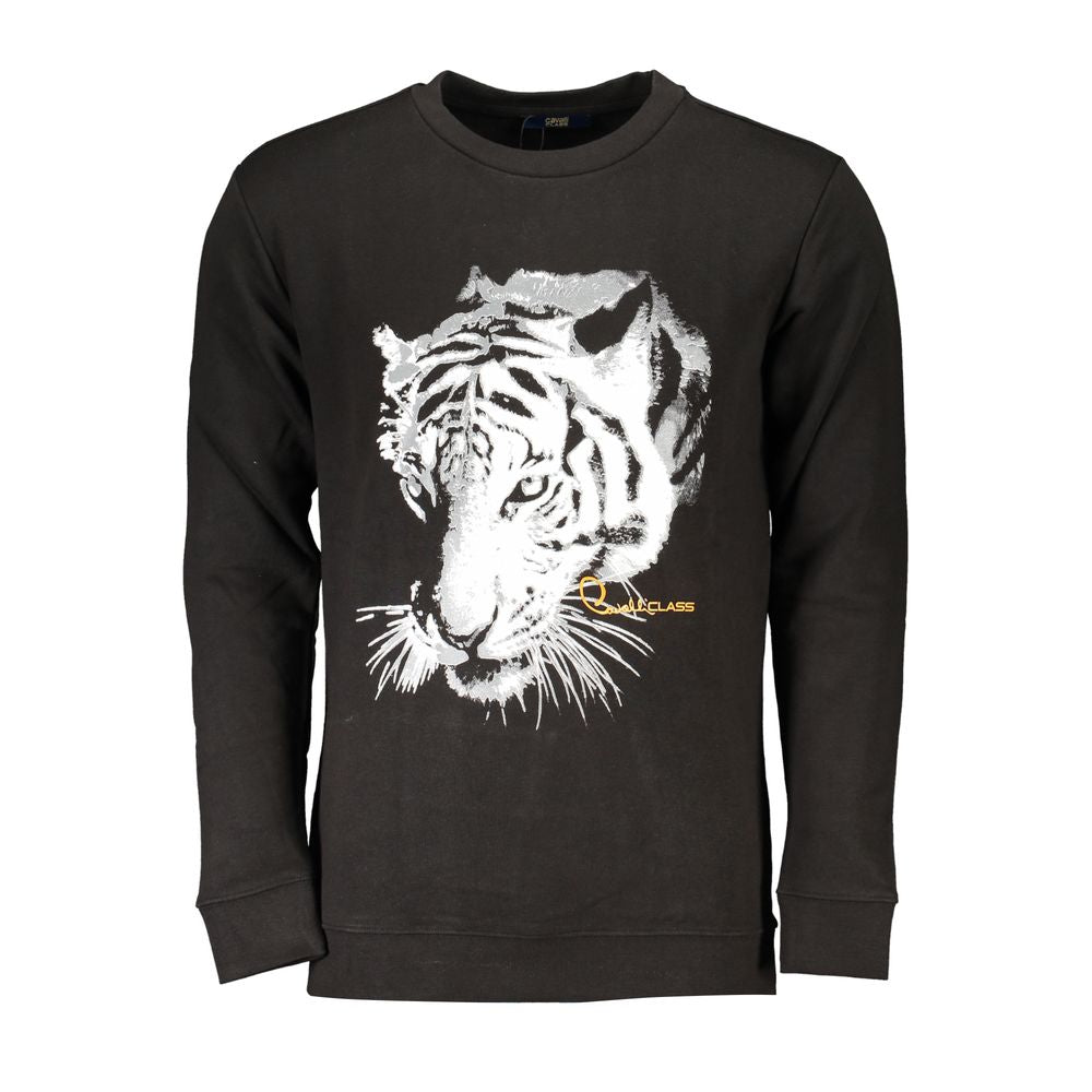 Pull en coton noir de la collection Cavalli Class