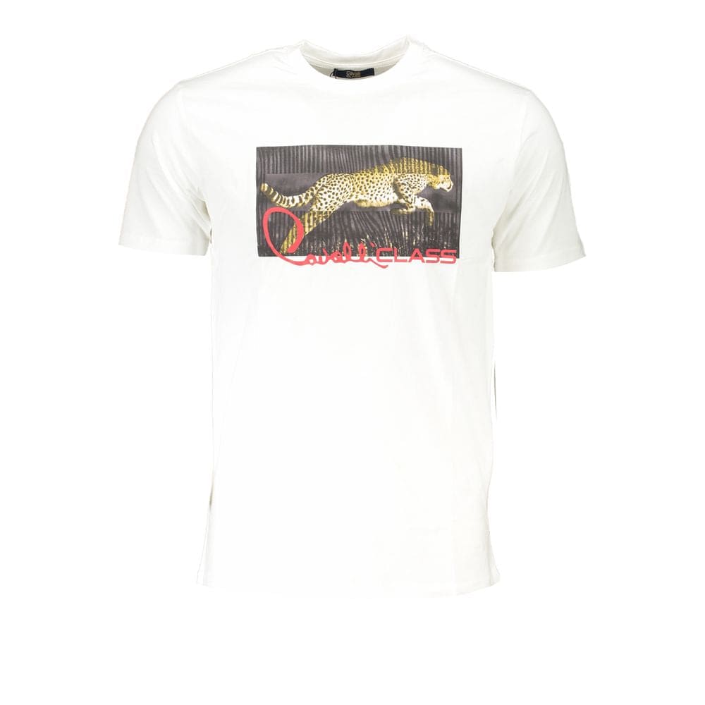 Camiseta de algodón blanca de la clase Cavalli