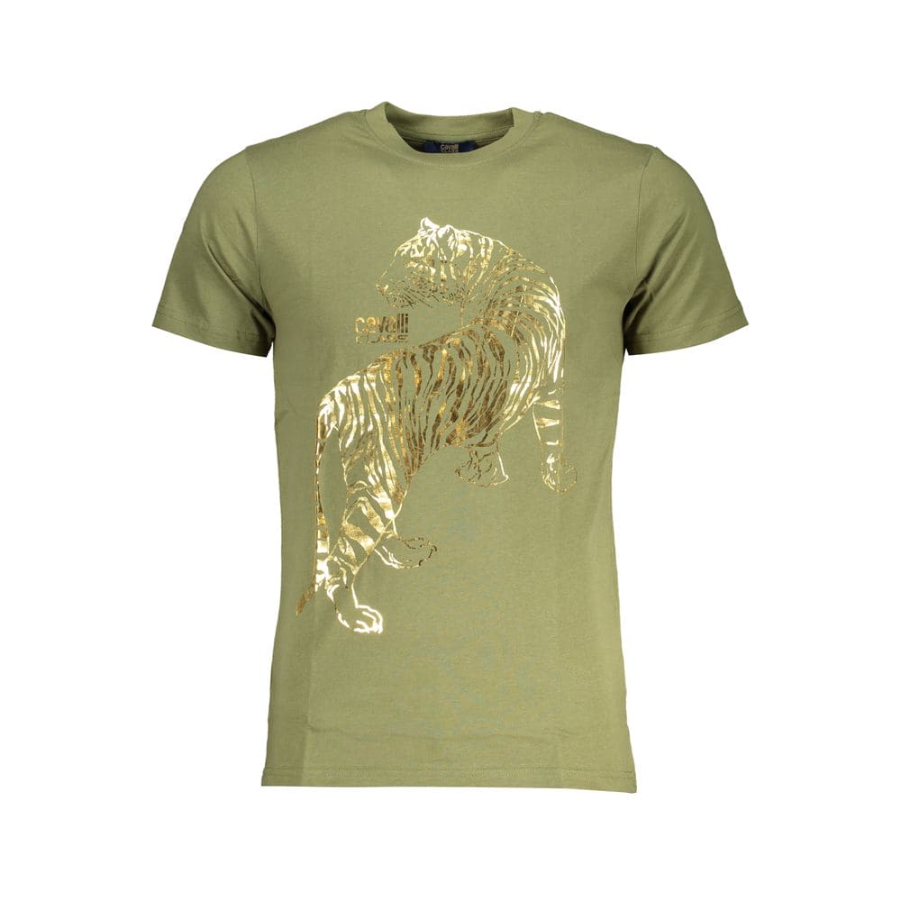 T-shirt en coton vert Cavalli Class