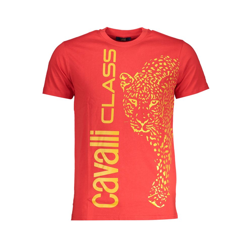 Camiseta de algodón roja de la clase Cavalli