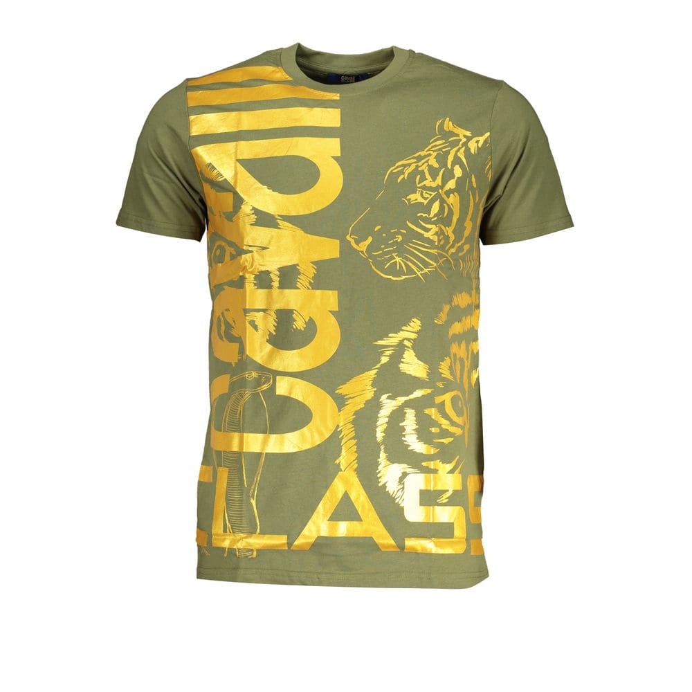 T-shirt en coton vert Cavalli Class