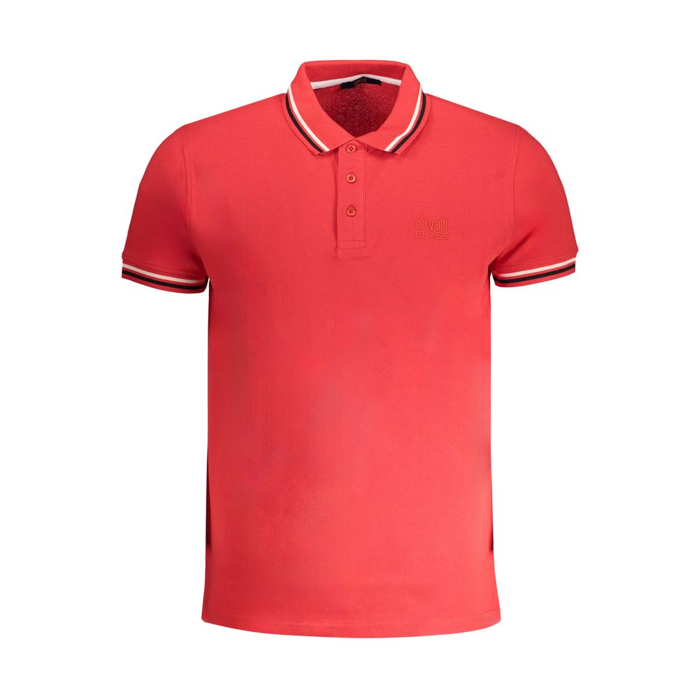 Polo de algodón rojo Cavalli Class