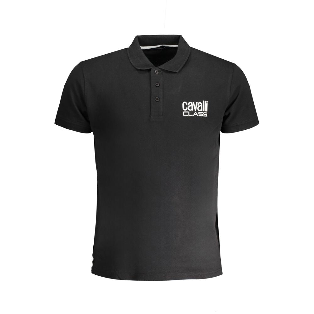 Polo de algodón negro Cavalli Class