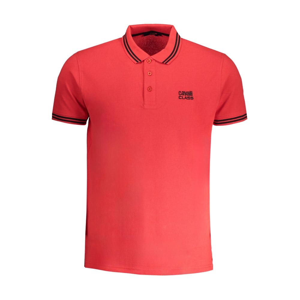 Polo de algodón rojo Cavalli Class