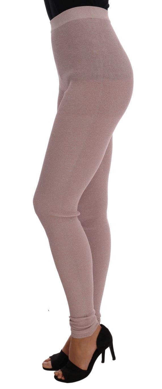 Pantalon stretch taille moyenne rose élégant Dolce &amp; Gabbana