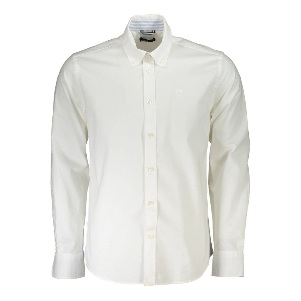 Camisa elegante de algodón blanca con botones de North Sails