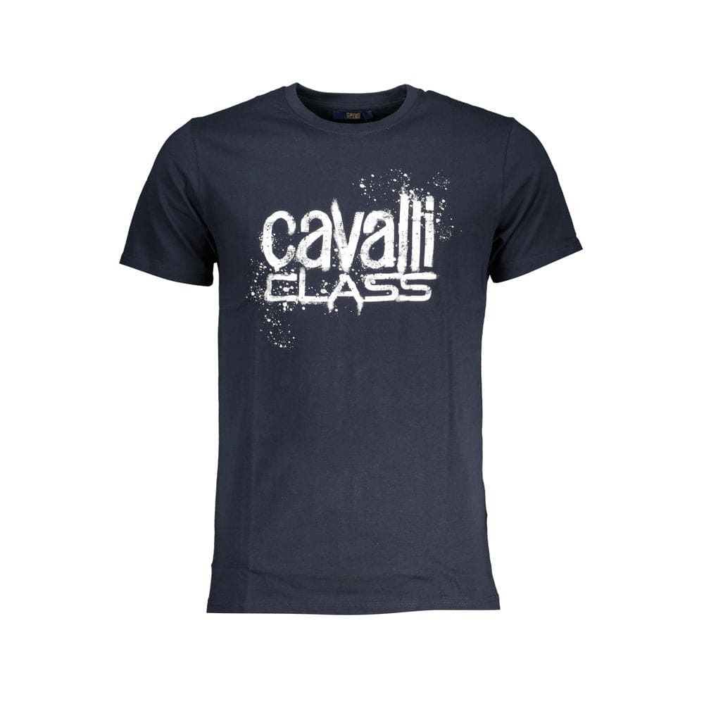 T-shirt en coton bleu Cavalli Class