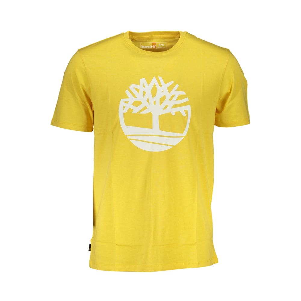 T-shirt en coton jaune Timberland