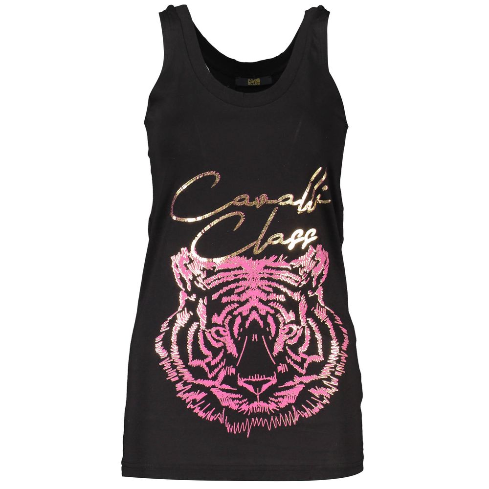 Camiseta sin mangas elegante con hombros anchos y estampado de Cavalli Class