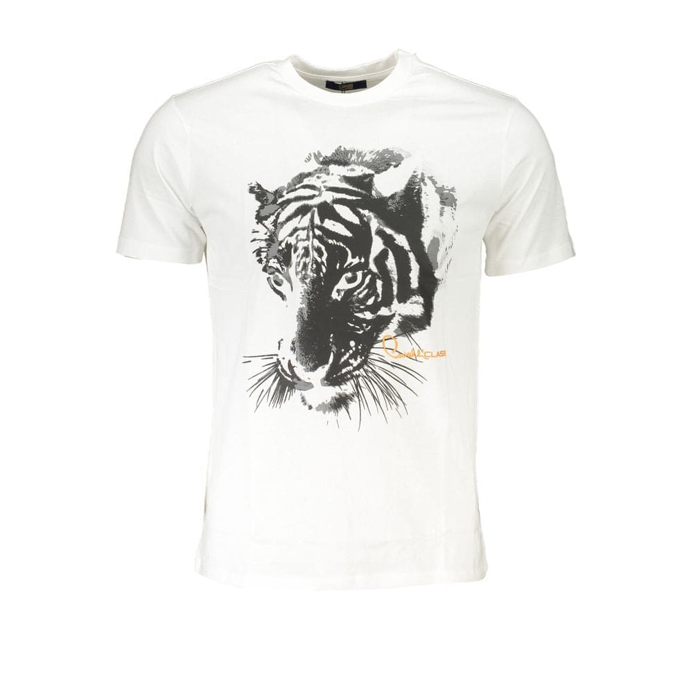 Camiseta de algodón blanca de la clase Cavalli